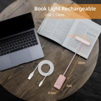 Luz De Lectura Recargable USB En Rosa Y 3 Colores Flexible Y Portátil Con Clip Para Noche Luz LED De Calor Y Frío Blanco - details 4