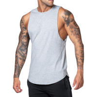 Nueva Llegada De Camiseta De Hombre Para Entrenamiento Ropa De Levantamiento De Pesas Singlet Sin Mangas Deporte Camiseta De Vestido - details 5