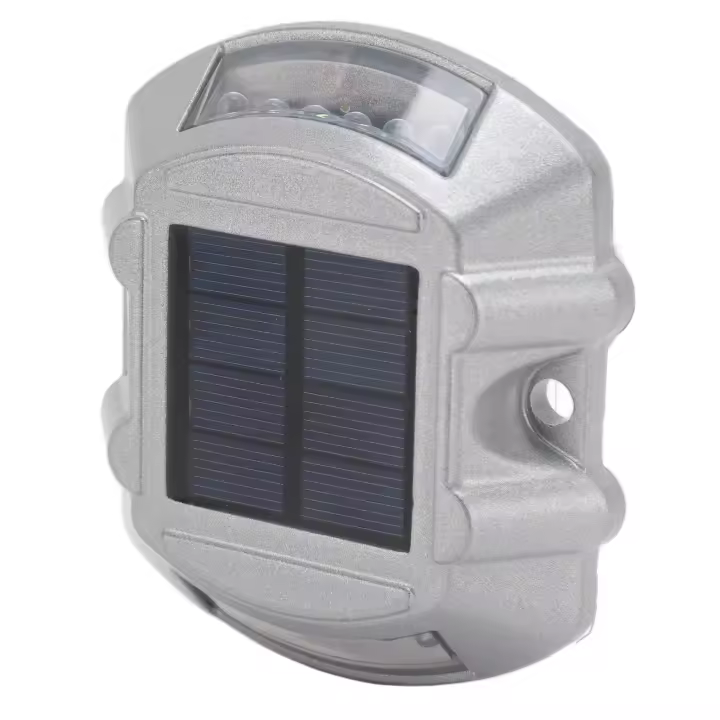 Luz solar para Carretera, aleación de Aluminio, with Energía Solar, para Exterior, impermeable, marcadores de Carretera, 6 V, 1,8 W, para Escalones, aceras, Escaleras, Jardín, luz Azul SSIT - 1