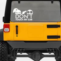 Pegatina De Vinilo Impermeable Para Coche Decorativa Con Dibujos Animados No Toques Mi Coche Accesorios De Estilo Para Coche Adhesivo Para Parabrisas - details 0