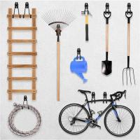 Gancho De Metal Resistente Para Pared Organizador De Garage No Esmerilado Para Bicicleta Almacenamiento Antideslizante Para Jardín Herramientas - details 4