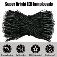 Luces Solares LED Para Exterior 23-99ft Con 50-300 Luces Guirnalda De Hadas Para Decoración De Navidad Y Halloween Impermeables Y Duraderas - details 8