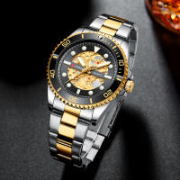 Reloj CURREN Para Hombre Diseño Mécanico Imitado En Acero Inoxidable Bandeja Luminoso Resistente Al Agua Estilo Casual Y Moda - details 14