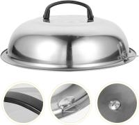 4 unidades de acero inoxidable tapa universal ollas y sartenes cubierta de reemplazo para estufa y utensilios de cocina 30cm - details 0