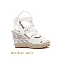 Mandarina Kelly alpargata novia ,zapatilla yute o esparto con cuña - details 1