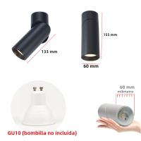 Spotlight LED Plegable Montado En Superficie GU10 Para Sala De Estar Y Cocina Lámpara De Techo De Aluminio Material De La Lámpara Doméstica - details 1