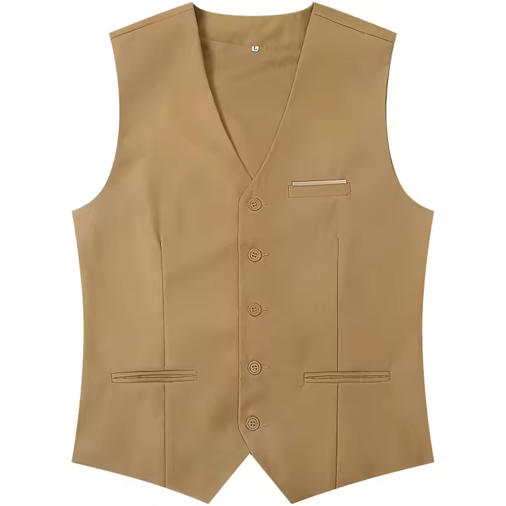 Chaleco De Traje Para Hombre Negro Formal Elegante Ajustado Para Bodas Cumpleaños Fiesta Oficina Vestimenta De Church Easter - 1
