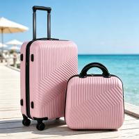 Maleta de avión de mano, equipaje de viaje, carrito de cabina ABS rígido, 4 ruedas con bolsa de aseo rígida a juego 55*35*20CM - details 1