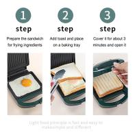 Sandwichera Tostadora Microondas, Tostadora Microondas 650W, Máquina De Desayuno Multifuncional, Placa Antiadherente, Calefacción De Doble Cara - details 3