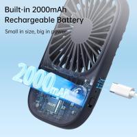 Ventilador Portatil, Ventilador USB Mini Ventilador Pequeño de Mano 3 Velocidades Banco de Energía para Oficina, Hogar, Fitness, Viajes, Aire Libre Azul - details 4