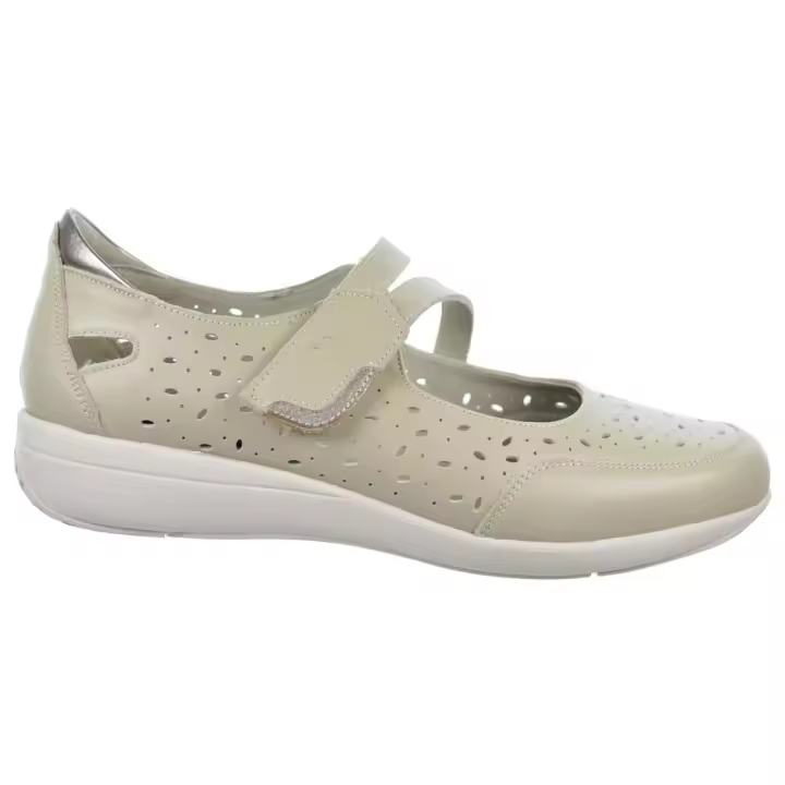 30s Treintas 4108 Zapato Acolchado en Piel con Velcro Mujer - 1