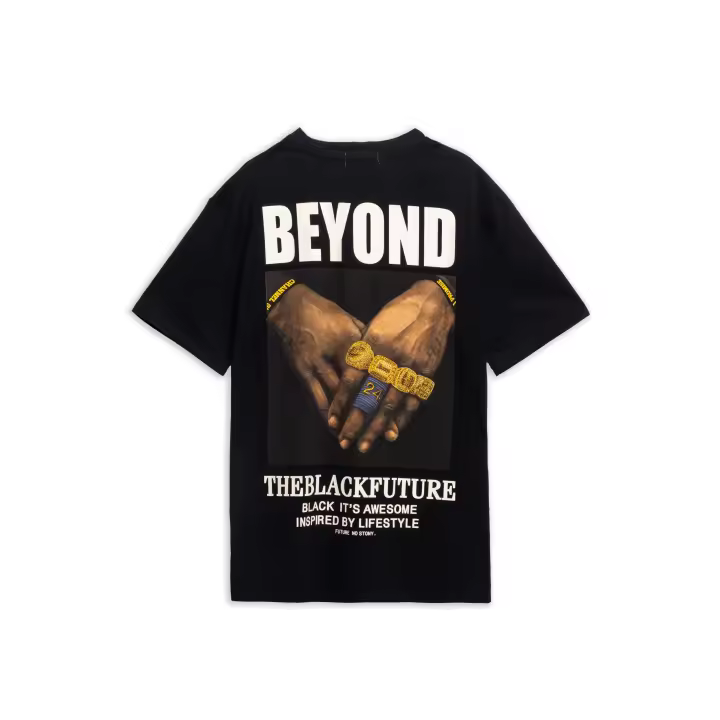 Camiseta Area Zero Negra Beyond Rings Oversized Tee - 1