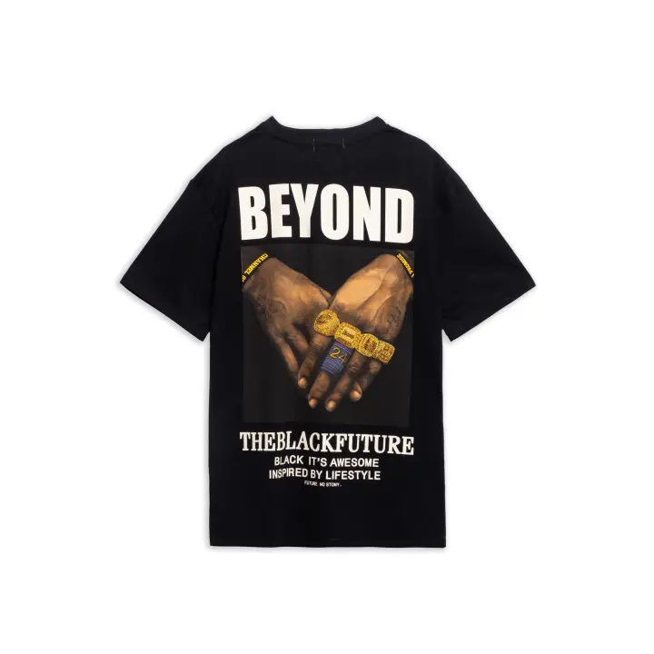 Camiseta Area Zero Negra Beyond Rings Oversized Tee - 1
