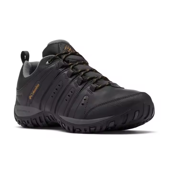 Columbia - Woodburn II Waterproof - Zapatos de Low Rise Senderismo Hombre, Negro (Black, Caramel 010)- Talla  48 EU - 1