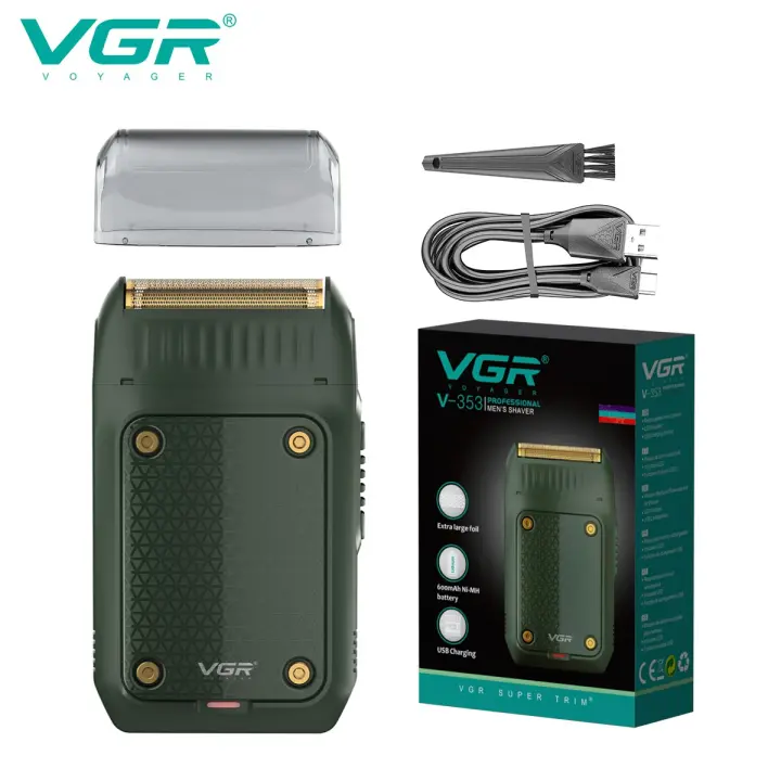 Afeitadora Eléctrica VGR Profesional Para Hombres Reciprocante Portátil Con Recortador De Barba Cabezal Flotante Carga Rápida Indicación De Carga Tiempo De Uso 60 Minutos V-353 - 1