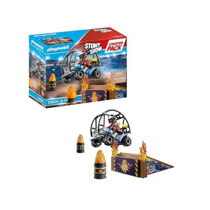 Playmobil 70820 Starter Pack Stuntshow Quad con rampa de fuego edad + 4 años 22P70820 - 1