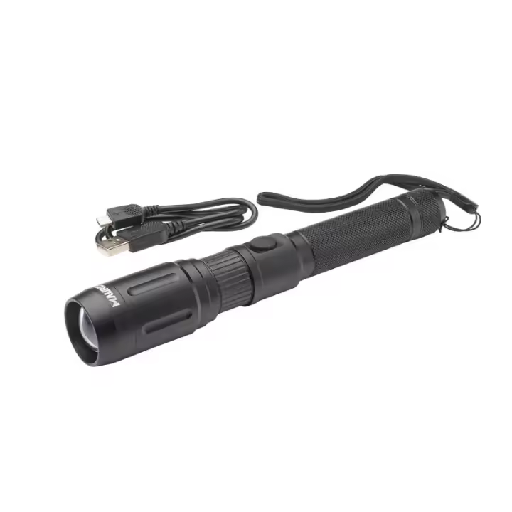 Linterna led de mano con bateria recargable con función powerbank ( 2.000 mah) 500 lumenes (5 watt.) con función zoom - 1
