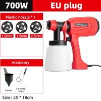 Pulverizador de pintura eléctrico de alta potencia, olor a pintura automático, aerógrafo recubierto de acero para muebles, pulverizador de pintura fácil, 1000ml - details 5