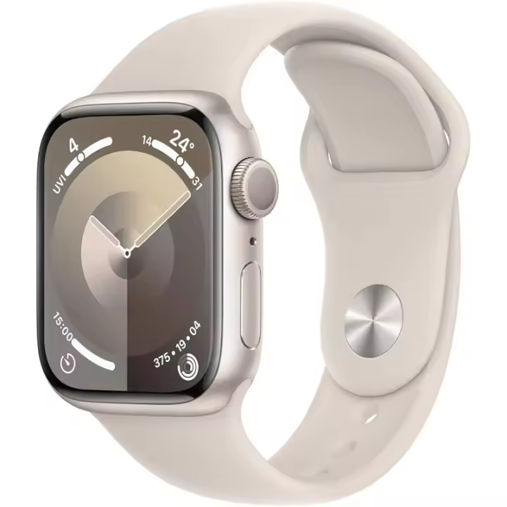 Apple Watch Series 9 GPS 41mm Aluminio Correa de Hombro Deportiva Starlight Talla S/M - 1