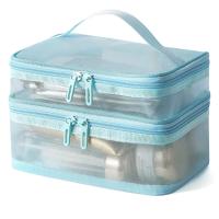 Bolsa De Maquillaje Grande Para Viajes Resistente Al Agua Estuche De Almacenamiento Para Mujer Con Cierre De Cremallera Estilo Casual - details 5