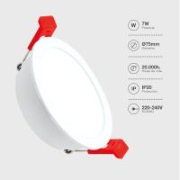 ARO REDONDO EMPOTRABLE COMPACTO LED LUMATI NEGRO/BLANCO GSC EVOLUTION 7W LUZ CCT 600 LUMENES - details 7