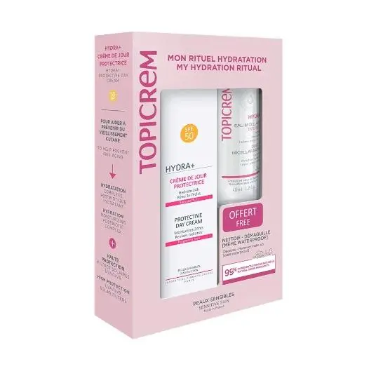 Topicrem HYDRA+ CREMA DÍA PROTECTORA SPF50+ LOTE Set cosmética facial - 1
