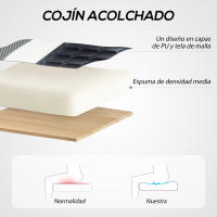 HOMCOM Silla Gaming Tapizada en PU y Malla Silla Gamer Giratoria con Función de Basculante Altura Ajustable para Hogar Oficina Estudio Multicolor - details 3