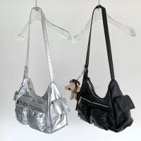 Bolso De Hombro Para Mujer Gran Capacidad Cuero Retro Multibolsillo Satchel Bolsa Transversal Versátil Para Comunicación Diaria - details 0