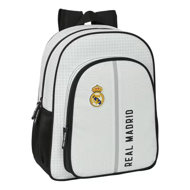 MOCHILA JUNIOR ADAPTABLE A CARRO REAL MADRID 1ª EQUIP. 24/25 32X38X12 CM (Safta 612454640) - 1