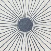 ALFOMBRA REDONDA GRANDE HANDTUFTED LANA CALIDAD SUPERIOR GRIS Y BLANCO Ø200CM - details 2