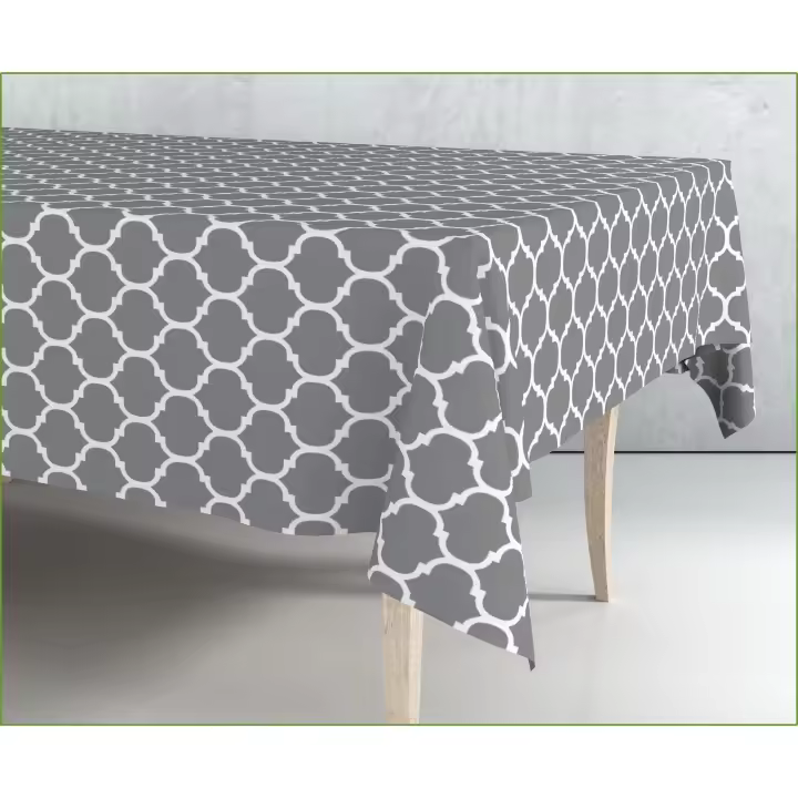 Mantel de Hule Estampado por Metros -  Rombos Grises 43326-2    mantel por metros; manteles; mantel barato; mantel jardín - 1