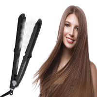 Frasco De Prensa Para El Cabello De Mujer Con Vapor Y Cerámica Anti-derretimiento 2 En 1 Estilo De Cabello Eléctrico Para Secado Y Uso Húmedo Con Control De Temperatura - details 1