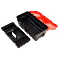 vidaXL Caja de herramientas de plástico rojo 462x256x242 mm - details 4