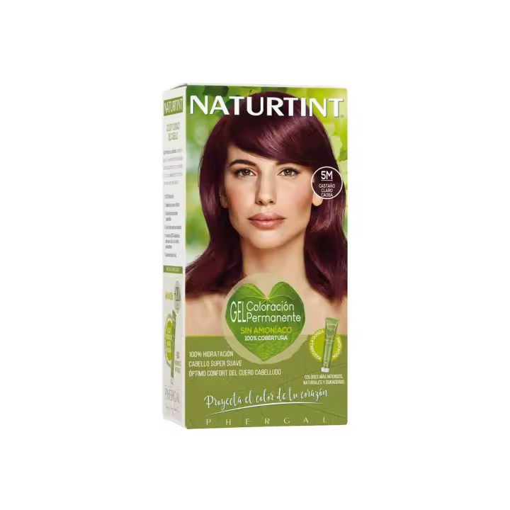 Naturtint Tinte 5M Castaño Claro Caoba Sin Amoníaco con Aceites Biobotánicos - 1