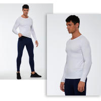 Camiseta De Compresión Para Hombre Manga Larga Secado Rápido Deporte Entrenamiento Correr Fitness Gimnasio Ropa Deportiva - details 3