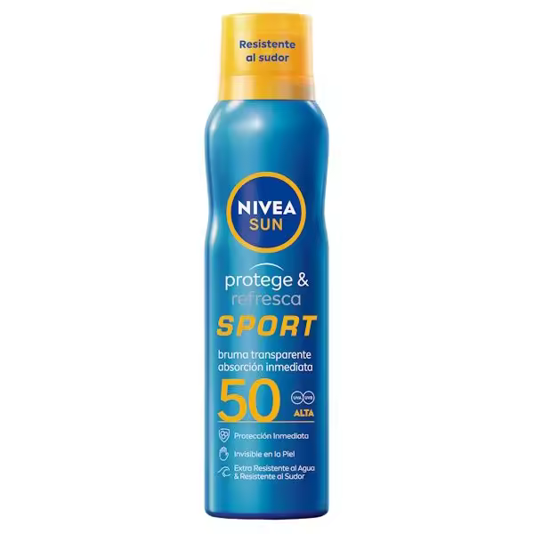 NIVEA Sun Protege & Refresca Sport Bruma Transparente SPF50  200 ml Protector Solar - 1
