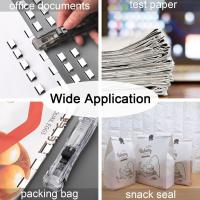 Clavadora Mini De Acero Inoxidable Con 50 Clips De Papel Y Abrazaderas De Clavija Para Oficina Y Escuela Suministros De Escritorio - details 1