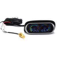 Gauge De Temperatura De Agua Para Coche 2 En 1 Con Sensor De Temperatura Y Voltímetro Digital Horizontal 12v 24v Accesorios De Medidor De Agua - details 1