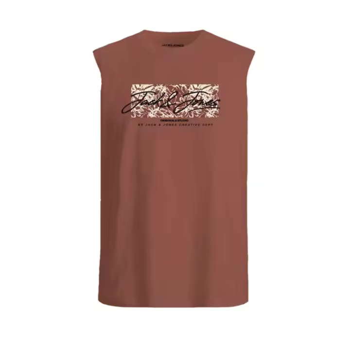 Jack & Jones Split Tee Camiseta De Tirantes Color Rojo Oscuro - Cómoda Y Fresca - 1