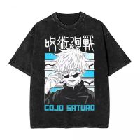 Camiseta Harajuku Japón Anime Streetwear Gráfico Algodón Verano Manga Corta Impresión Jujutsu Kaisen Vintage Lavada Para Hombre - details 13
