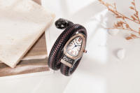 Reloj De Cuarzo Para Mujeres Con Pulsera De Serpiente Y Cuero Diamante Adorno Zodiaco De Moda Personaje Resistencia Al Agua 3Bar - details 0