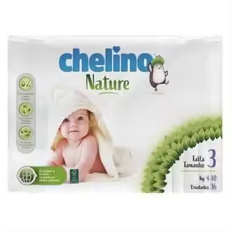 PAÑAL INFANTIL CHELINO NATURE T - 3 36 U - 1