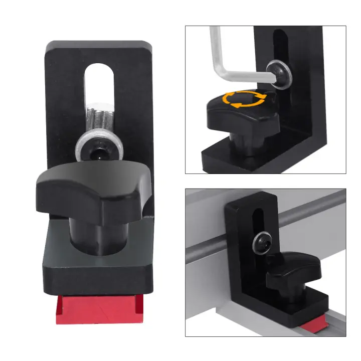 Aluminio Rastreable De Miter Stop Workbench T-Slot T Track Flip Stop Woodworking Chute Limiter Track Fence Sliding Connector Y Stopper - 1