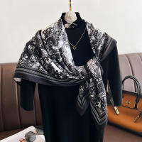 Bufanda De Primavera Para Mujer Diseño De Lujo Poliéster Suave Chal Suave Playa 90x90cm Fashion Accessory Decorativo - details 2