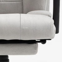 Sofá de Oficina con función de masaje, Sofá de dirección ergonómico con reposapiés regulable en Altura, gris Claro para oficinas y despachos en casa - details 2