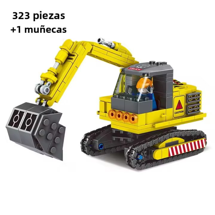 Juego De Bloques De Construcción MOC Para Niños Camión De Ingeniería Con Grúa Y Bulldozer Vehículos De Excavación Para Jóvenes Y Adultos - 1