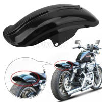 Fender De Motocicleta Universal Para Bobber Chopper Cafe Racer Negro Guardabarros Trasero De ABS Accesorios Para Motocross Piezas Y Marco - details 1