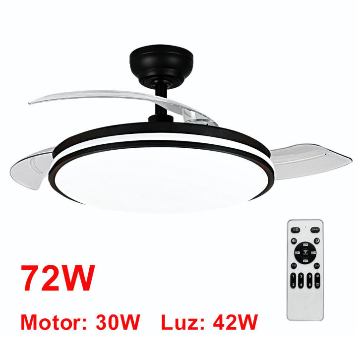 Ventilador de techo iotostark con luz LED retráctil 106 cm, 3 aspas, potencia total 72 W, sin aplicación, con control… — oferta en Miravia