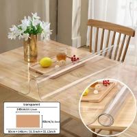 Mantel De PVC Transparente Y Mate Impermeable Y Resistente Al Aceite Para Cocina Y Comedor Cubierta Rectangular De Vidrio Suave - details 1