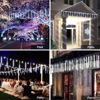 Luces De Show De Meteoros LED Con 8 Tubos EU Plug 30/50 Cm Decoración De Jardín Navideña Cadena De Luces Faeira Para Exterior Y Calle - details 6
